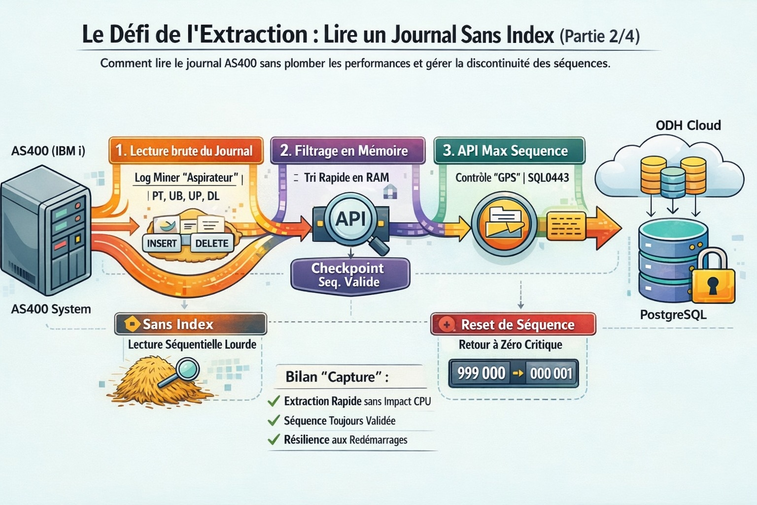 Série Tech : De l’AS400 au Cloud (Partie 2/4) : Le défi de l’extraction : lire un journal sans index sans mettre le serveur à genoux